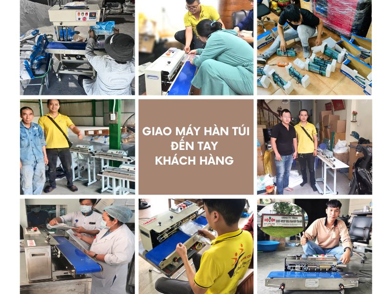 Hải Minh bàn giao máy hàn miệng túi đến tận tay khách hàng