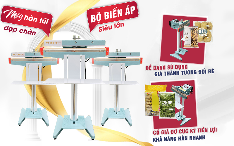 Giời thiệu Máy hàn miệng túi đứng giá đỡ Yamafuji PFS-F350