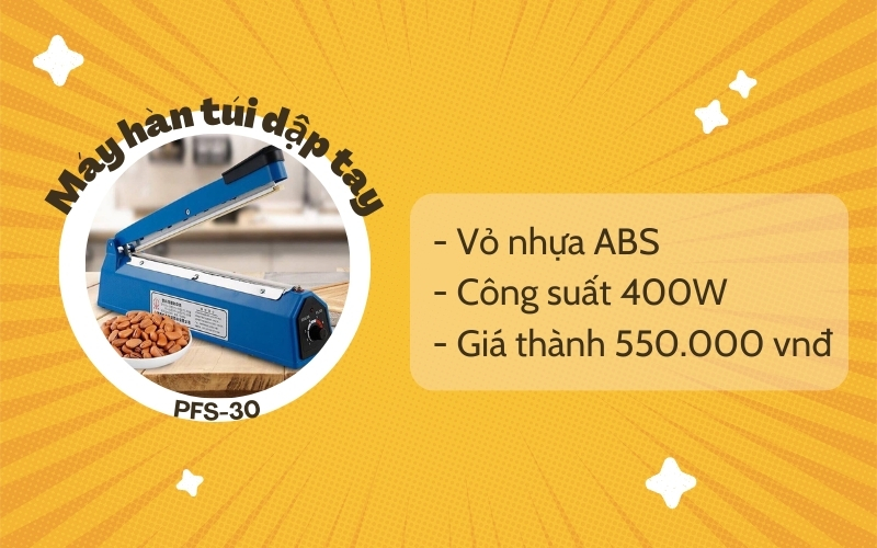 Máy dán túi dập tay 30cm PFS-30