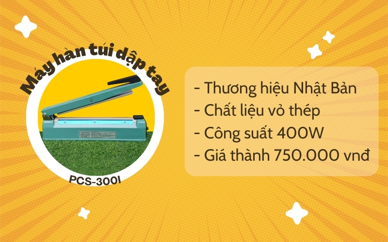 Máy hàn miệng túi PCS-300I của Yamafuji