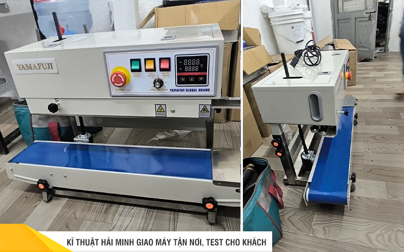 Máy hàn miệng túi liên tục Yamafuji FR750WP (chân cao)