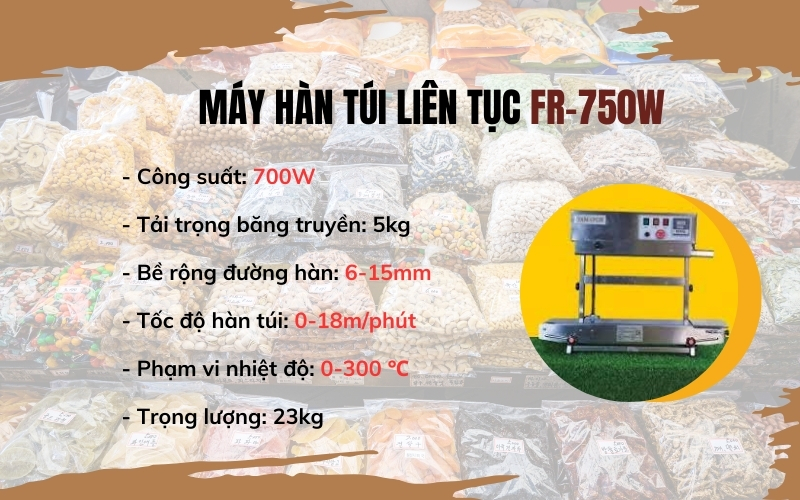 Máy hàn túi liên tục FR-750W