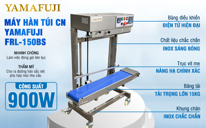 cầu tạo Máy hàn túi công nghiệp Yamafuji FRL-150BS