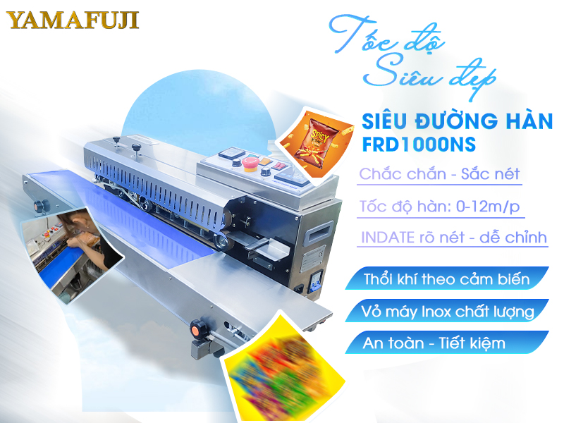  đặc trưng Máy hàn túi đa năng (hàn, thổi, in date) Yamafuji FRD1000NS (inox)