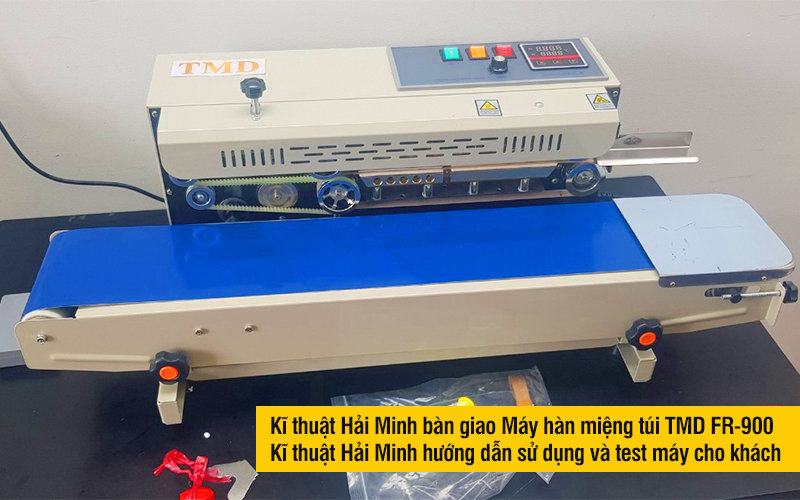 kĩ thuật hải minh bàn giao Máy hàn miệng túi TMD FR-900