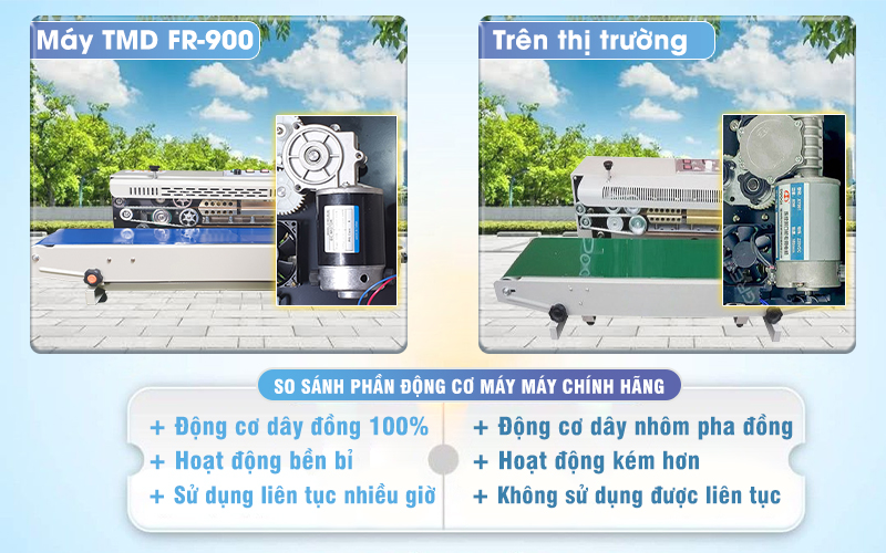 so sánh động cơ máy hàn túi TMD FR900