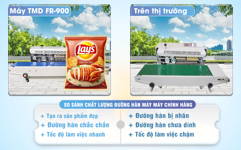 so sánh phần đường hàn máy hàn túi TMD FR900