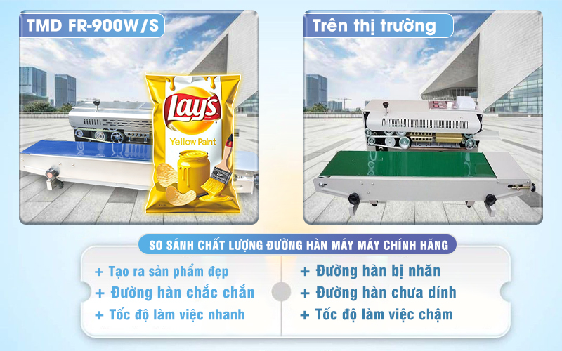 so sánh phần đường hàn máy hàn túi TMD FR900WS