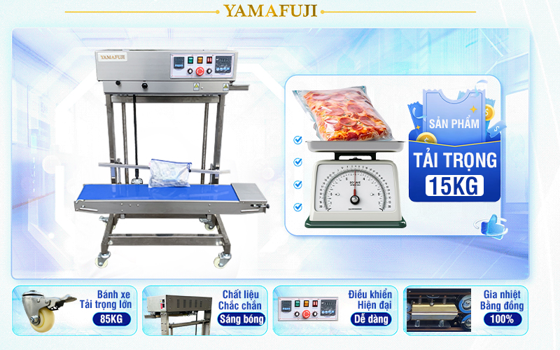 ưu điểm Máy hàn túi công nghiệp Yamafuji FRL-150BS (in date-inox)