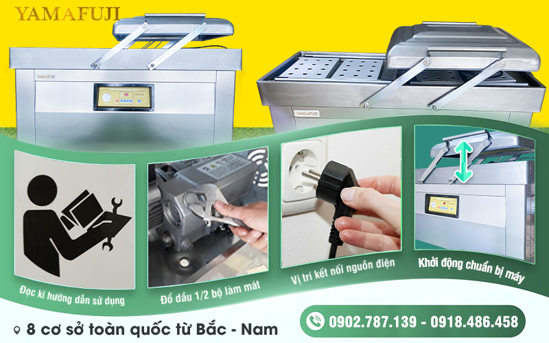 Hướng dẫn chuẩn bị máy hút chân không công nghiệp dz-600 2SB NEW