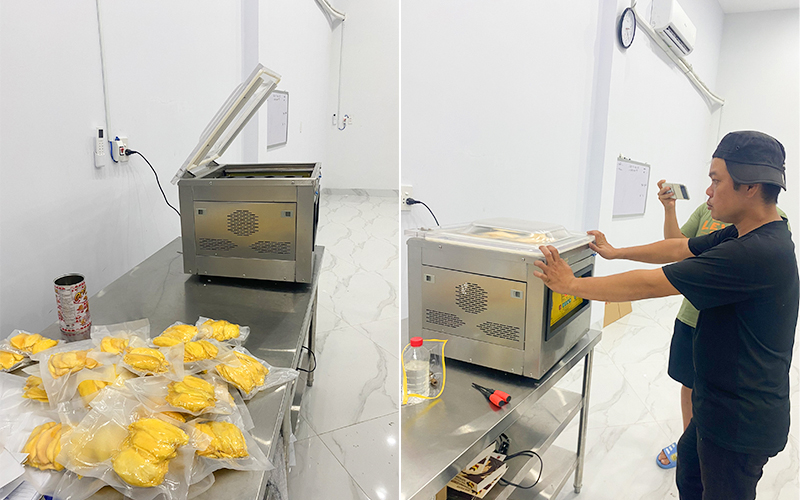 Hình ảnh thực tế khách hàng sử dụng máy hút chân không Yamafuji DZ4002F 