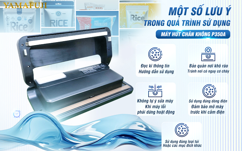 Lưu ý quan trọng khi sử dụng máy hút chân không P350A