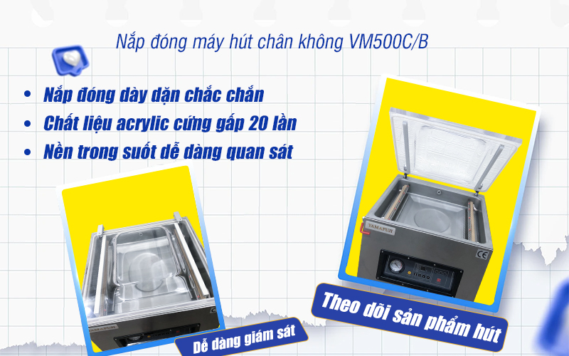 Nắp đóng máy hút chân không VM500CB