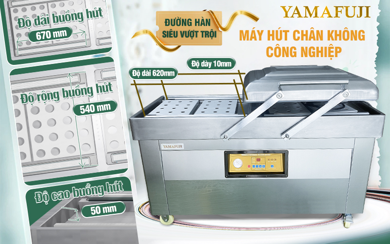 Thông số kỹ thuật của máy hút chân không 2 buồng DZ-6002SB New