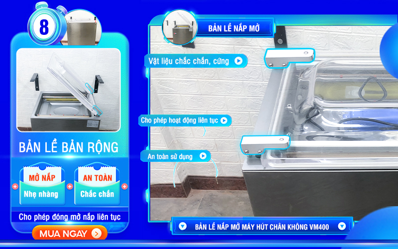 bản lề Máy hút chân không Yamafuji VM400CB (inox 304)