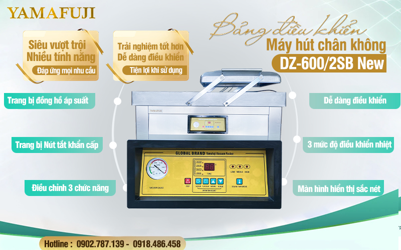 bảng điều khiển thông minh  máy hút chân không công nghiệp DZ-6002SB New