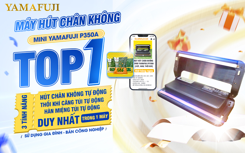 Máy hút chân không mini Yamafuji P350A (Hút, hàn, thổi khí)