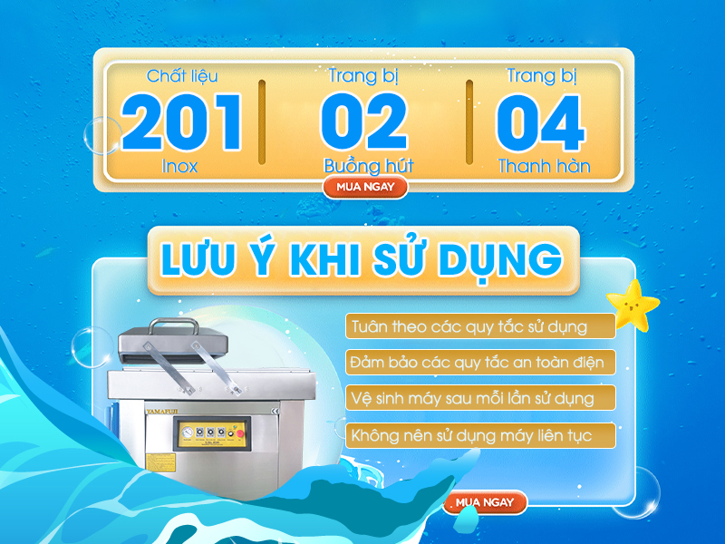 lưu ý sử dụng máy hút chân không dz-500/2sb