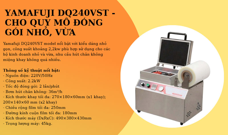 Model máy ép chân không miệng khay nên mua