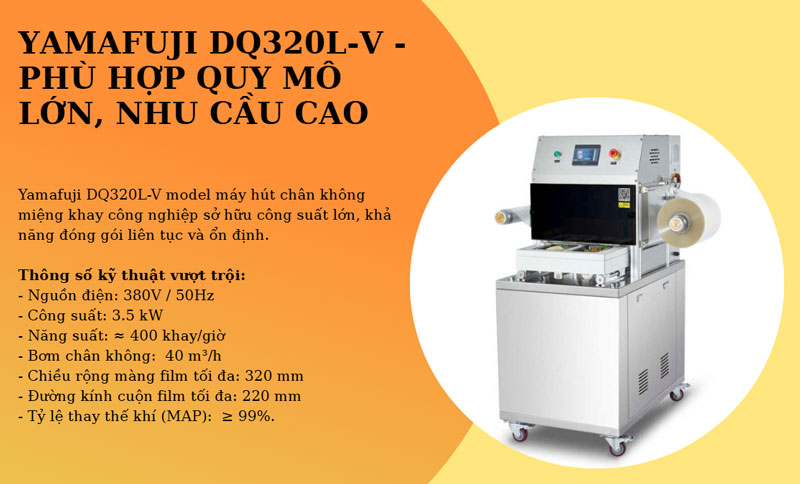 Model máy ép chân không miệng khay nên mua