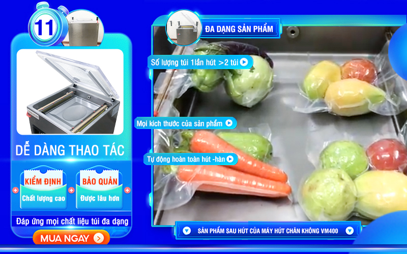 sản phẩm Máy hút chân không Yamafuji VM400CB (inox 304)