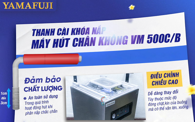 Thanh cài của Yamafuji VM500C/B được nâng cấp lên cao hơn