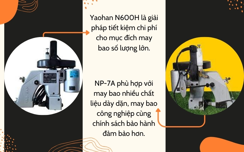 Chọn máy khâu bao NewLong NP-7A hay Yaohan N600H