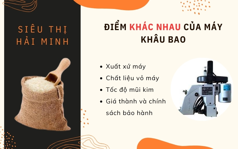 Điểm khác nhau máy may miệng bao