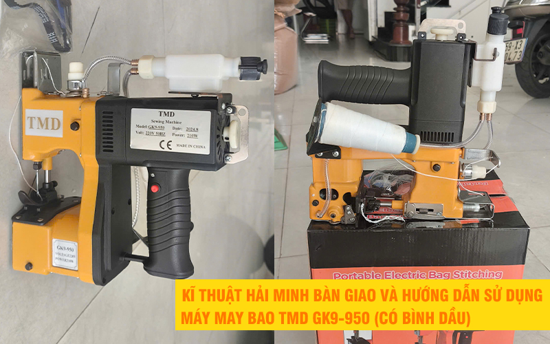 kĩ thuật hải minh bàn giao máy may bao GK9-950
