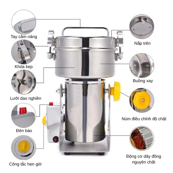 Máy xay bột inox 304 Yamafuji DFY-3000