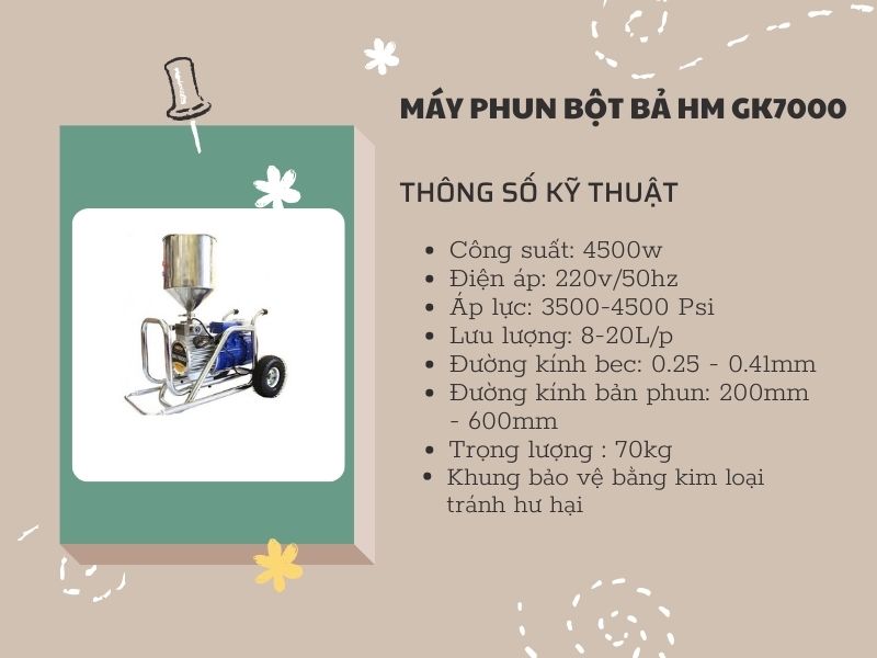 máy phun bột bả HMGK7000