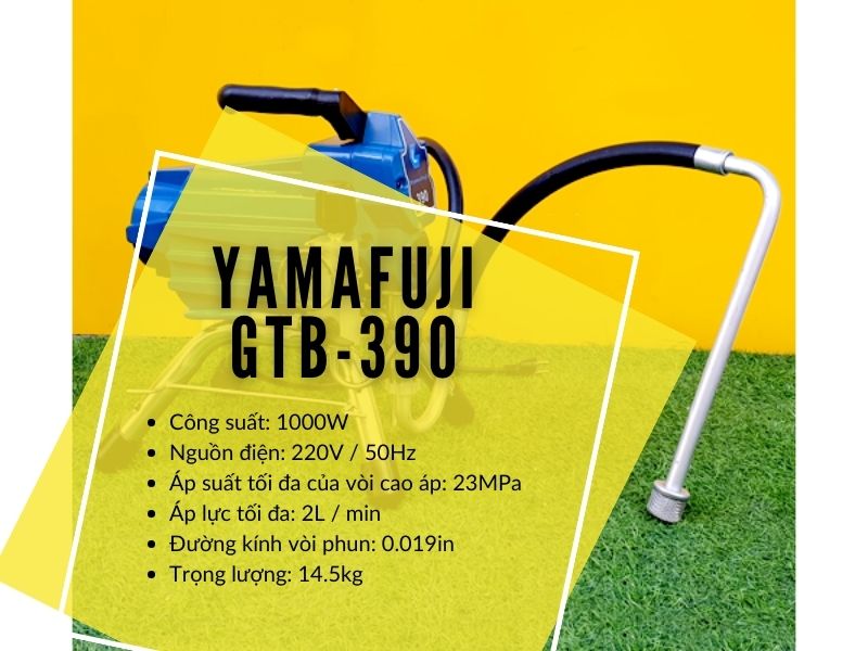 thông số kỹ thuật của máy yamafuji gtb390