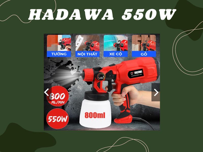 Đặc điểm của máy phun sơn Hadawa 550W