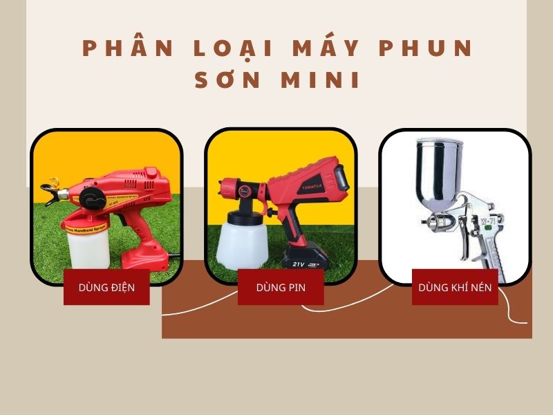 Phân loại máy phun sơn cầm tay dựa vào năng lượng sử dụng
