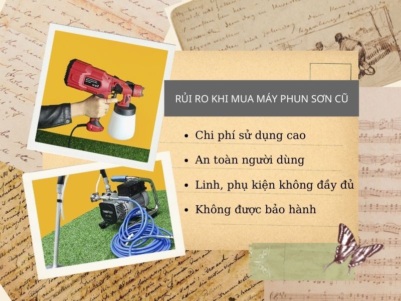 Rủi ro tiềm ẩn khi mua máy phun sơn cũ
