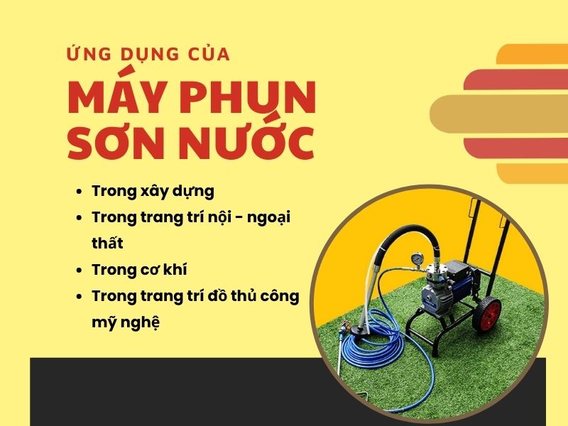Ứng dụng của máy phun sơn nước trong cuộc sống