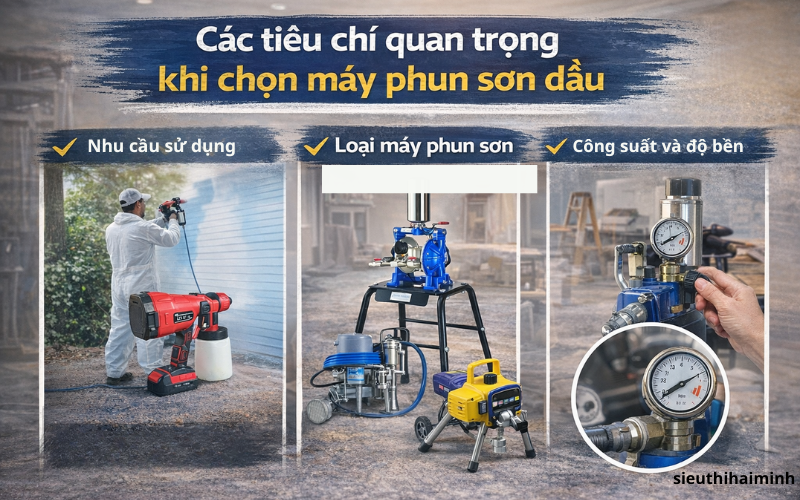 Các tiêu chí quan trọng khi chọn máy phun sơn dầu