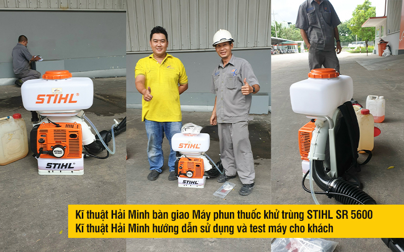 Kĩ thuật Hải Minh bàn giao Máy phun thuốc khử trùng STIHL SR 5600