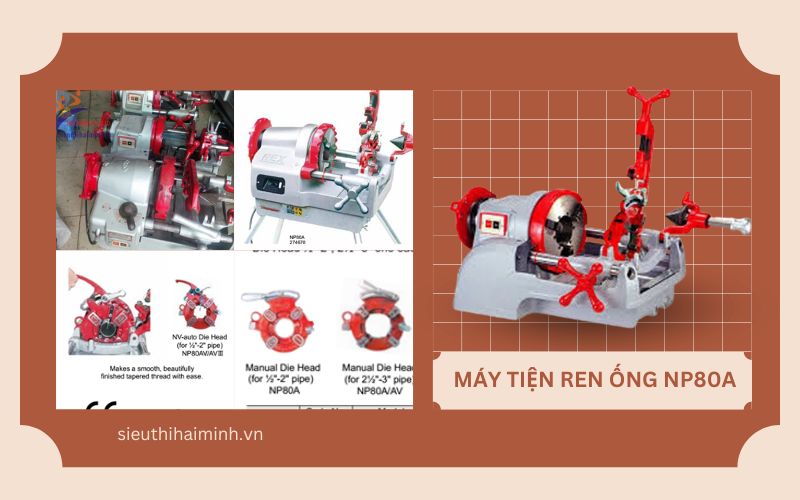 Hình ảnh thực tế của máy tiện ren ống REX - Nhật NP80A