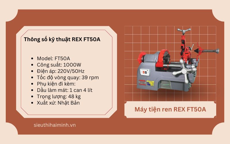 Thông số kỹ thuật của REX FT50A