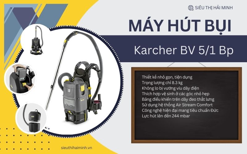Ưu điểm của máy hút bụi khô Karcher BV 51 Bp