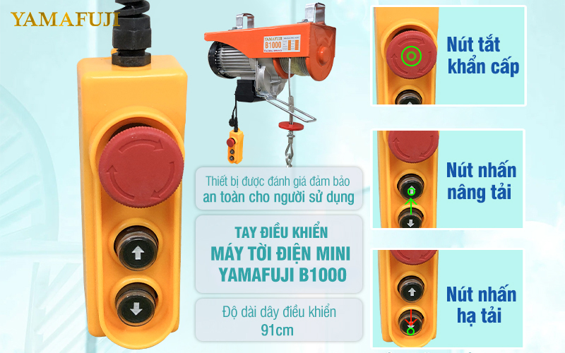 Hướng dẫn sử dụng Máy tời điện mini Yamafuji B1000