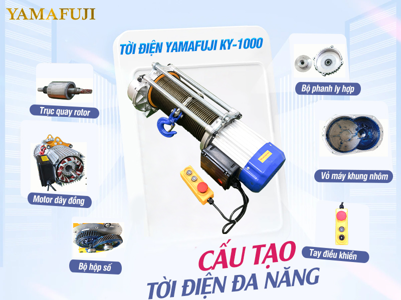 cấu tạo Máy tời đa năng Yamafuji KY1000