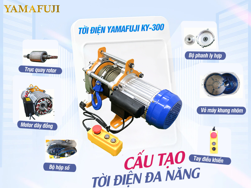 cấu tạo Máy tời đa năng Yamafuji KY300