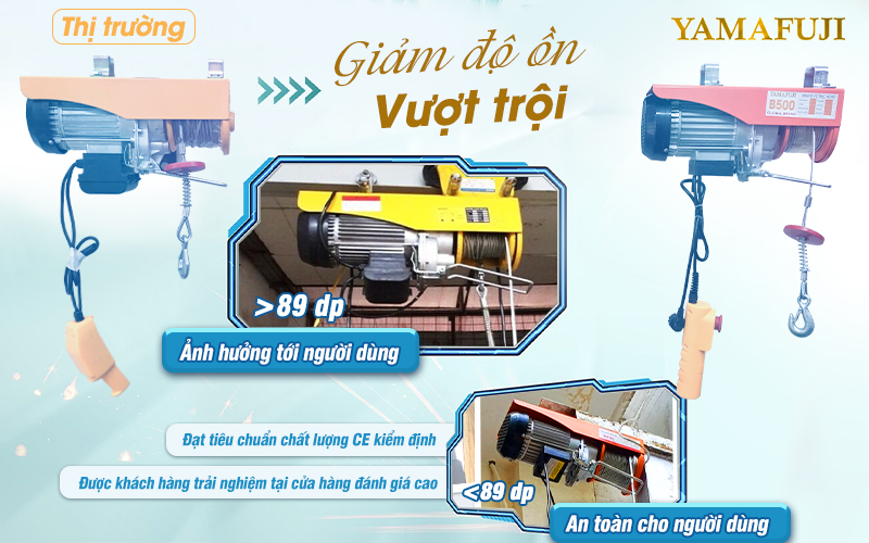 giảm tiếng ồn Máy tời điện mini Yamafuji B500