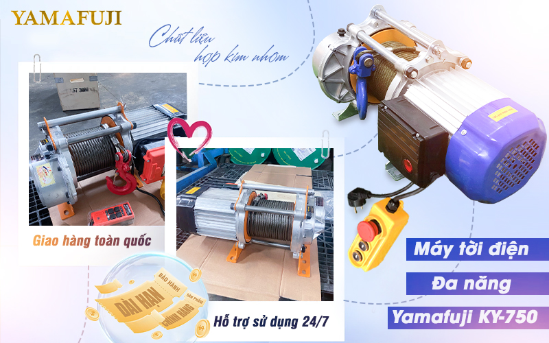 giới thiệu Máy tời điện đa năng Yamafuji KY-750
