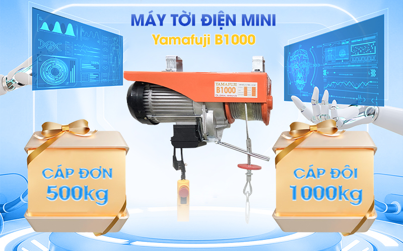 giới thiệu Máy tời điện mini Yamafuji B1000