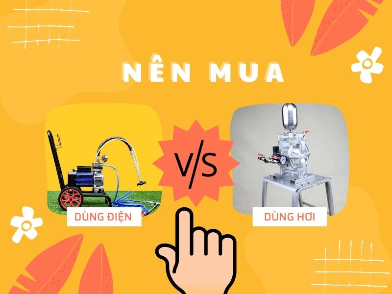 nên mua máy phun sơn dùng điện hay dùng hơi