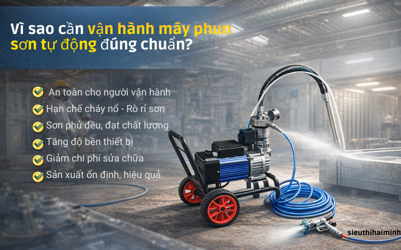  Vì sao cần vận hành máy phun sơn tự động đúng chuẩn?