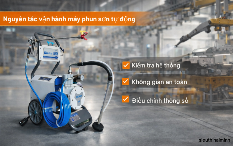 Nguyên tắc vận hành máy phun sơn tự động hiệu quả